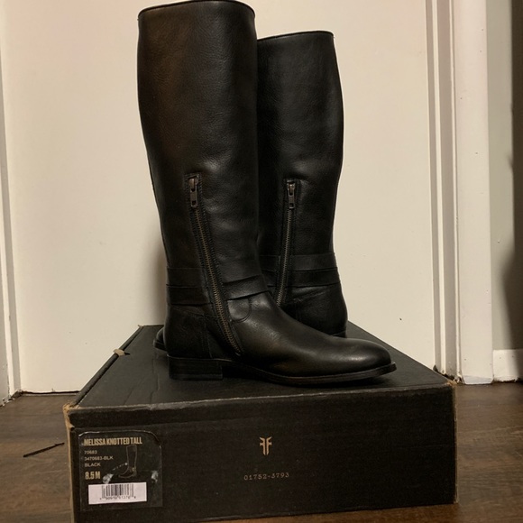 NWT Frye Melissa Knotted Tall Leather Riding Boot - Picture 10 of 12